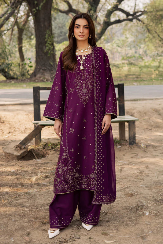 BATIK-3PC LAWN EMBROIDERED SHIRT WITH CHIFFON EMBROIDERED DUPATTA AND TROUSER