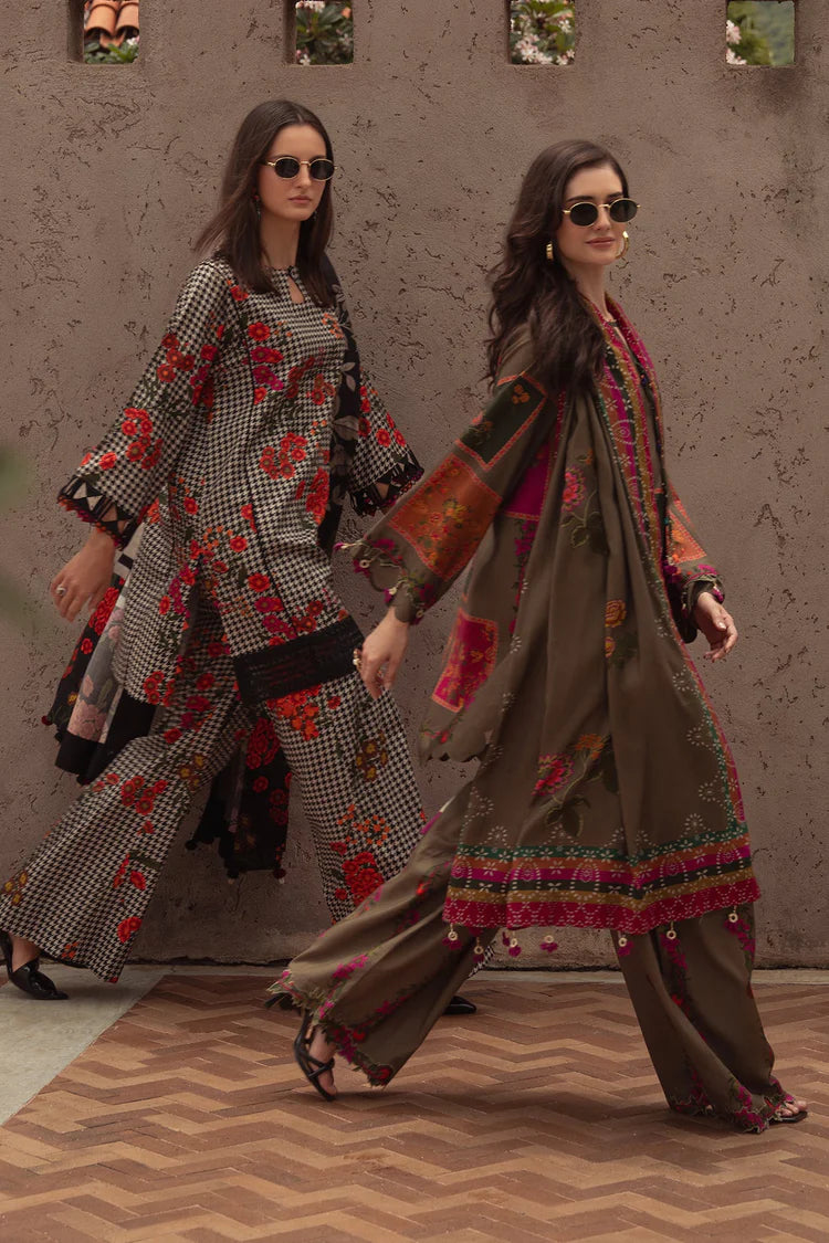 CHARIZMA-3PC LAWN DIGITAL PRINTED SHIRT WITH SILK PRINTED DUPATTA AND PRINTED TROUSER