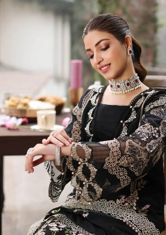 ASIM JOFA-3PC LAWN EMBROIDERED SHIRT WITH CHIFFON EMBROIDERED DUPATTA AND TROUSER