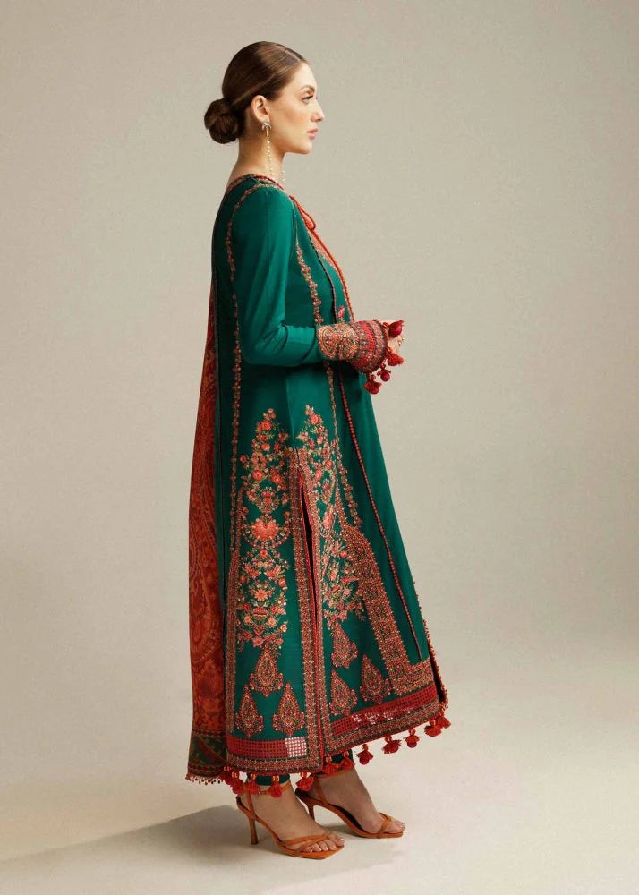 Lawn-3PC Embroidered with Digital Printed Jacquard Dupatta