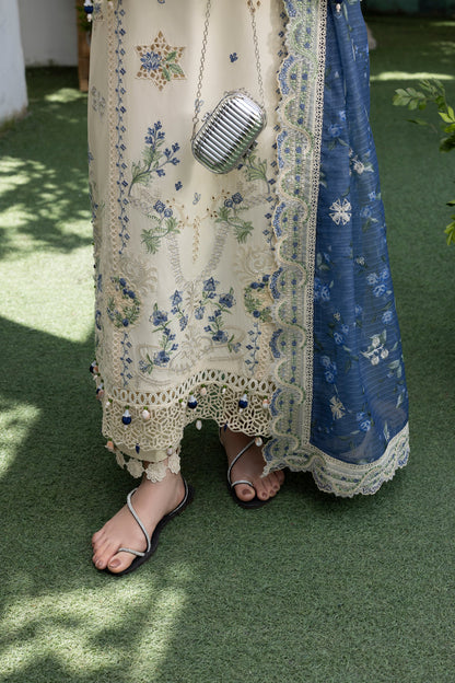 MEHMAL-SNOW DROP--LAWN EMBROIDERED