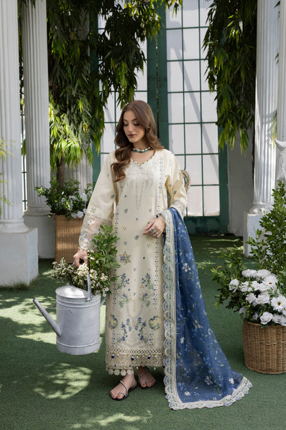 MEHMAL-SNOW DROP--LAWN EMBROIDERED