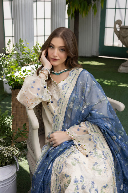 MEHMAL-SNOW DROP--LAWN EMBROIDERED