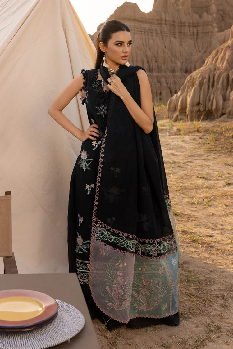 RANG RASIYA-3PC LAWN EMBROIDERED SHIRT WITH ORGANZA EMBROIDERED DUPATTA AND TROUSER