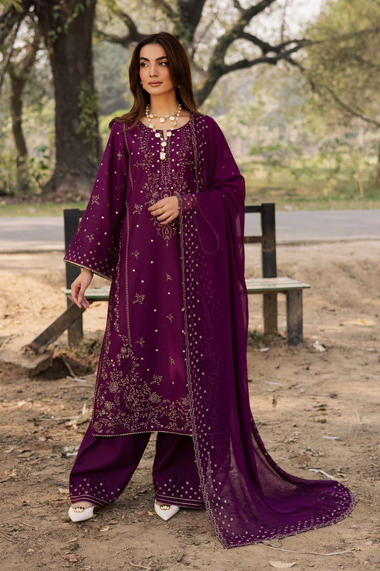 BATIK-3PC LAWN EMBROIDERED SHIRT WITH CHIFFON EMBROIDERED DUPATTA AND TROUSER