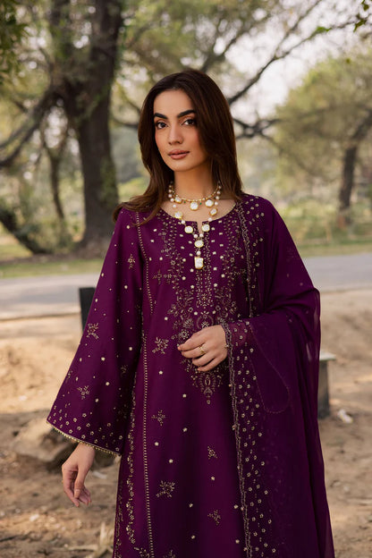 BATIK-3PC LAWN EMBROIDERED SHIRT WITH CHIFFON EMBROIDERED DUPATTA AND TROUSER