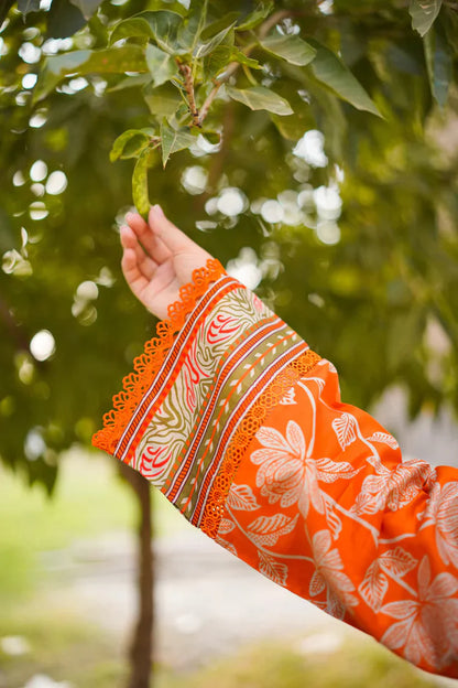 ANEELAS-3PC LAWN DIGITAL PRINTED SHIRT WITH SILK PRINTED DUPATTA AND PRINTED TROUSER
