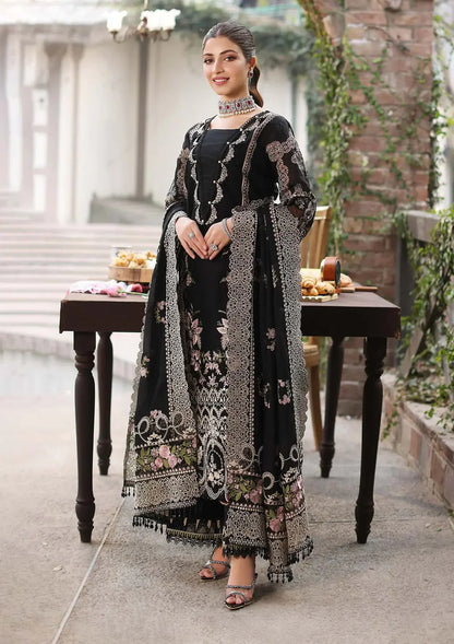 ASIM JOFA-3PC LAWN EMBROIDERED SHIRT WITH CHIFFON EMBROIDERED DUPATTA AND TROUSER