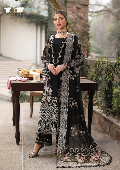 ASIM JOFA-3PC LAWN EMBROIDERED SHIRT WITH CHIFFON EMBROIDERED DUPATTA AND TROUSER