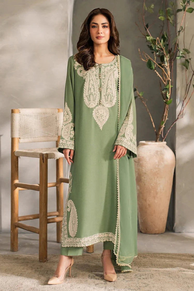MIRANA-3PC LAWN EMBROIDERED SHIRT WITH BAMBER CHIFFON DUPATTA