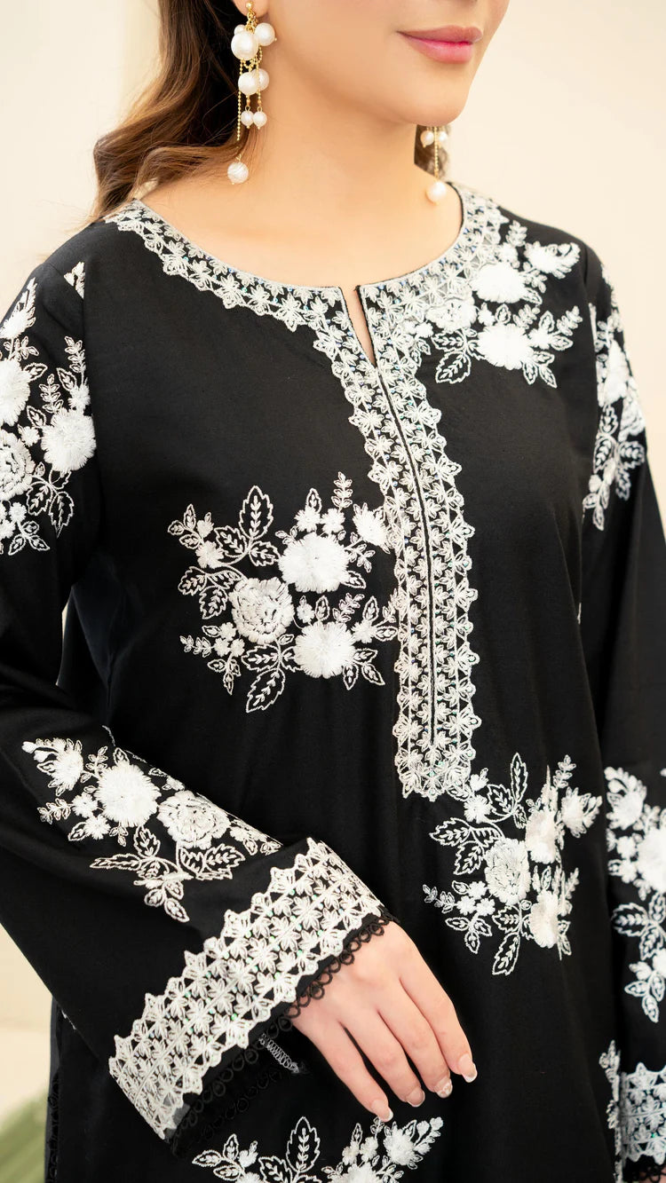 ZARA SHAHJAHAN-3PC LAWN EMBROIDERED SHIRT WITH CHIFFON PRINTED DUPATTA AND EMB TROUSER