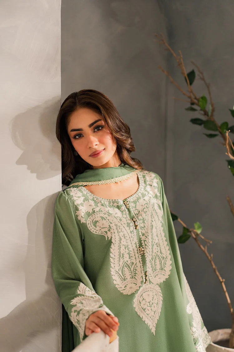 MIRANA-3PC LAWN EMBROIDERED SHIRT WITH BAMBER CHIFFON DUPATTA