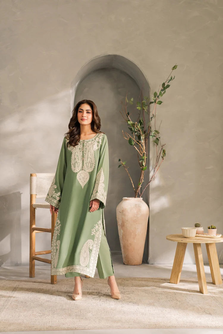 MIRANA-3PC LAWN EMBROIDERED SHIRT WITH BAMBER CHIFFON DUPATTA