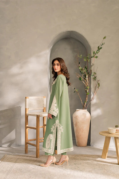 MIRANA-3PC LAWN EMBROIDERED SHIRT WITH BAMBER CHIFFON DUPATTA