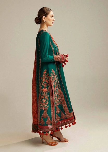 Lawn-3PC Embroidered with Digital Printed Jacquard Dupatta